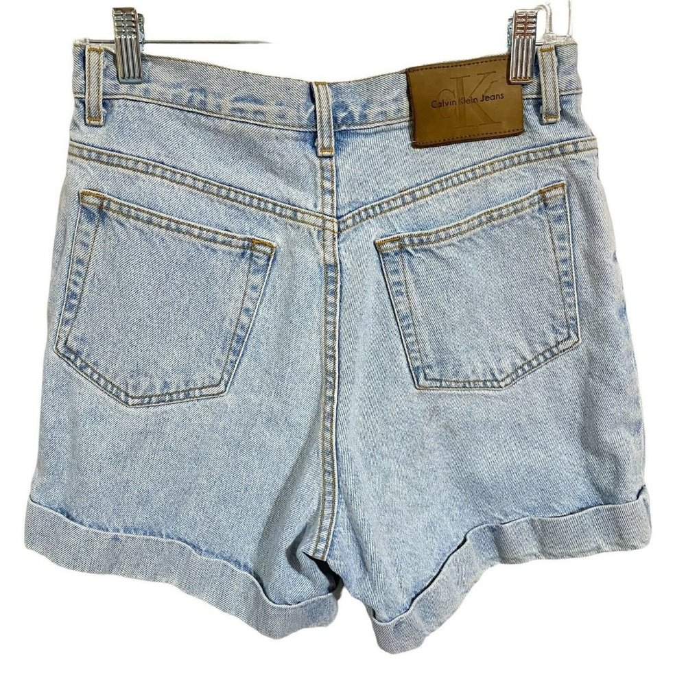 Vintage 90s Calvin Klein Light Blue Denim Jean Shorts - Picture 3 of 7